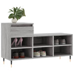 Shoe Cabinet Grey Sonoma 102x36x60 cm Engineered Wood - Bargainia.com - 