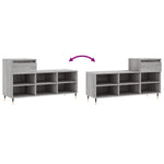 Shoe Cabinet Grey Sonoma 102x36x60 cm Engineered Wood - Bargainia.com - 
