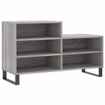 Shoe Cabinet Grey Sonoma 102x36x60 cm Engineered Wood - Bargainia.com - 