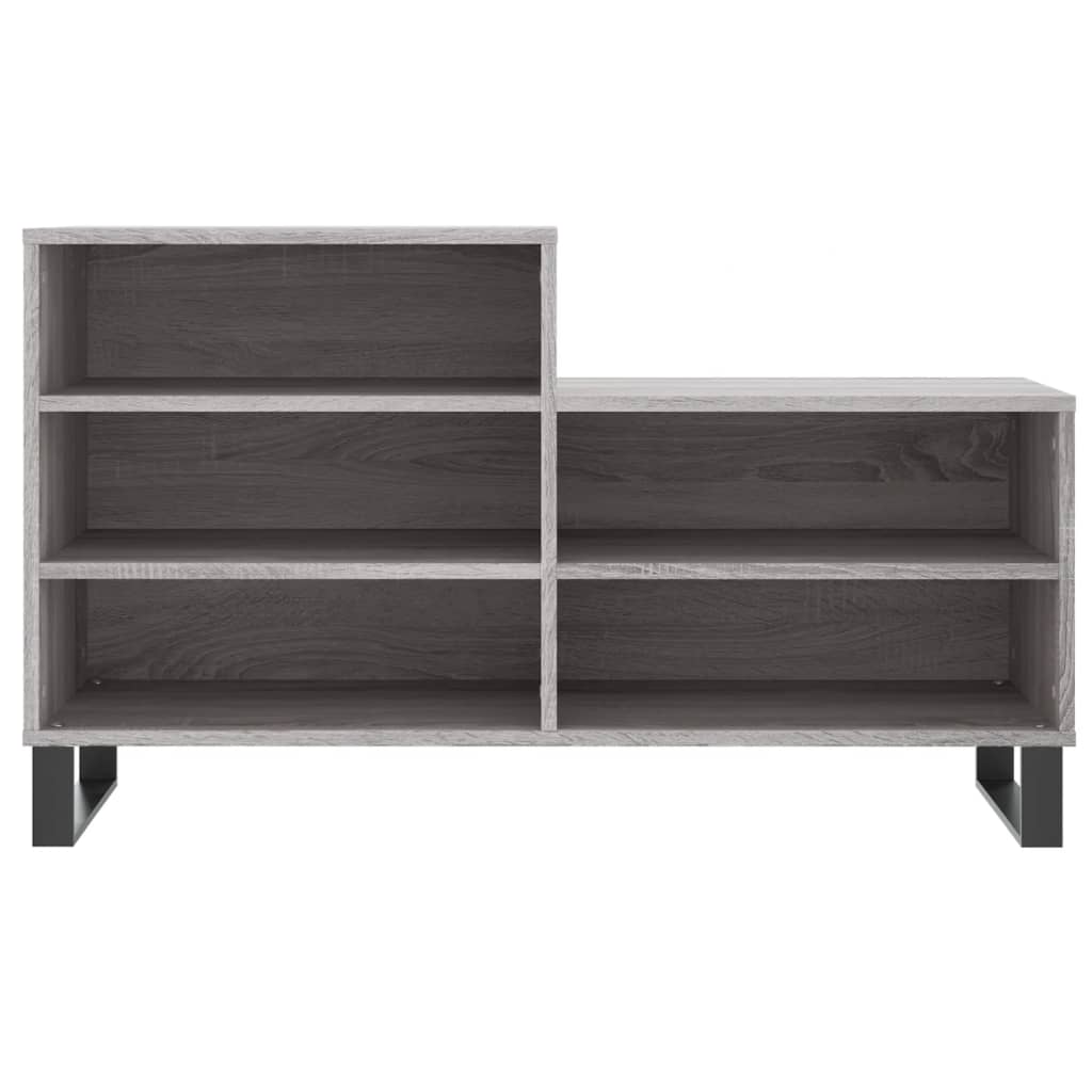 Shoe Cabinet Grey Sonoma 102x36x60 cm Engineered Wood - Bargainia.com - 