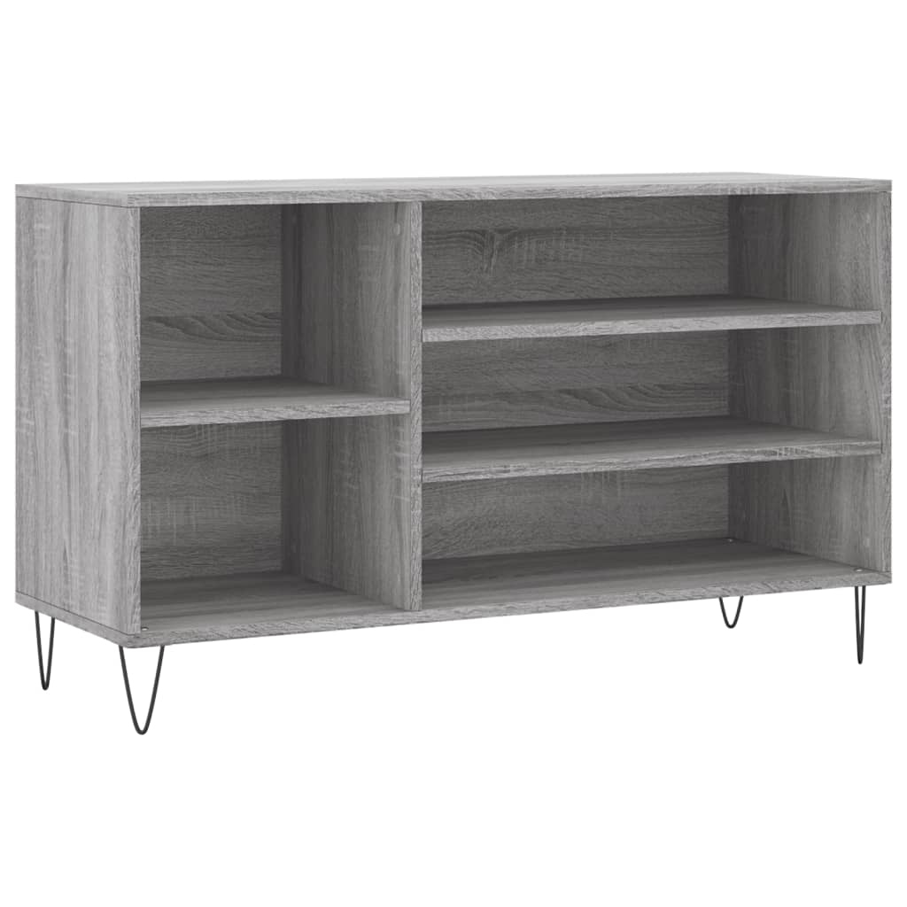 Shoe Cabinet Grey Sonoma 102x36x60 cm Engineered Wood - Bargainia.com - 