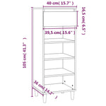 Shoe Cabinet Grey Sonoma 40x36x105 cm Engineered Wood - Bargainia.com - 
