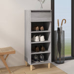 Shoe Cabinet Grey Sonoma 40x36x105 cm Engineered Wood - Bargainia.com - 