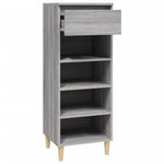 Shoe Cabinet Grey Sonoma 40x36x105 cm Engineered Wood - Bargainia.com - 