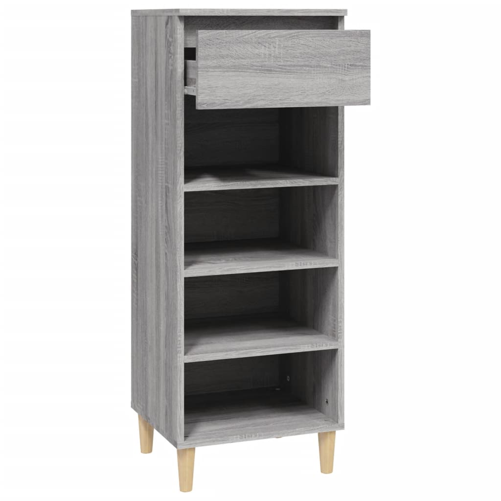 Shoe Cabinet Grey Sonoma 40x36x105 cm Engineered Wood - Bargainia.com - 