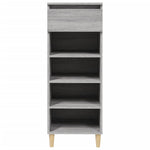 Shoe Cabinet Grey Sonoma 40x36x105 cm Engineered Wood - Bargainia.com - 