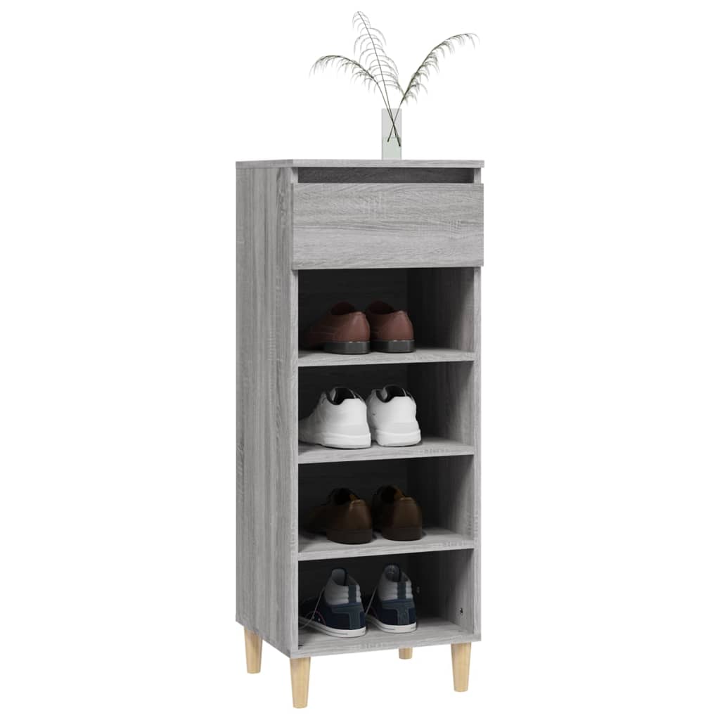 Shoe Cabinet Grey Sonoma 40x36x105 cm Engineered Wood - Bargainia.com - 