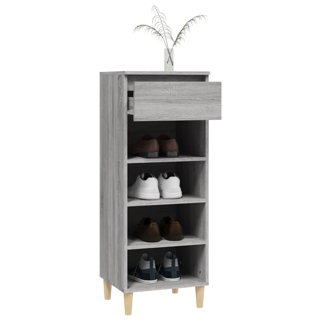 Shoe Cabinet Grey Sonoma 40x36x105 cm Engineered Wood - Bargainia.com - 