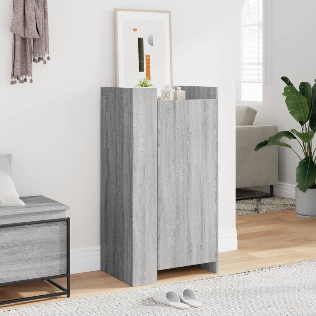 Shoe Cabinet Grey Sonoma 52x37.5x100 cm Engineered Wood - Bargainia.com - 