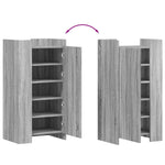 Shoe Cabinet Grey Sonoma 52x37.5x100 cm Engineered Wood - Bargainia.com - 
