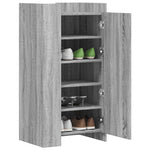 Shoe Cabinet Grey Sonoma 52x37.5x100 cm Engineered Wood - Bargainia.com - 