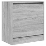 Shoe Cabinet Grey Sonoma 60x34x63.5 cm Engineered Wood - Bargainia.com - 