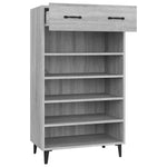 Shoe Cabinet Grey Sonoma 60x35x105 cm Engineered Wood - Bargainia.com - 