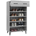 Shoe Cabinet Grey Sonoma 60x35x105 cm Engineered Wood - Bargainia.com - 