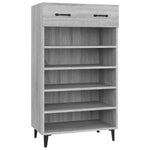 Shoe Cabinet Grey Sonoma 60x35x105 cm Engineered Wood - Bargainia.com - 
