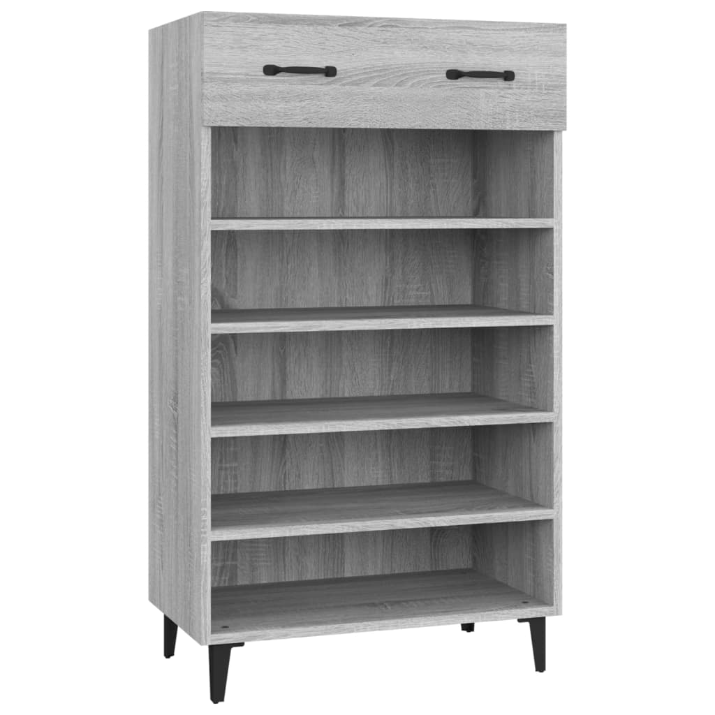 Shoe Cabinet Grey Sonoma 60x35x105 cm Engineered Wood - Bargainia.com - 
