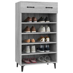 Shoe Cabinet Grey Sonoma 60x35x105 cm Engineered Wood - Bargainia.com - 