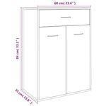 Shoe Cabinet Grey Sonoma 60x35x84 cm Engineered Wood - Bargainia.com - 
