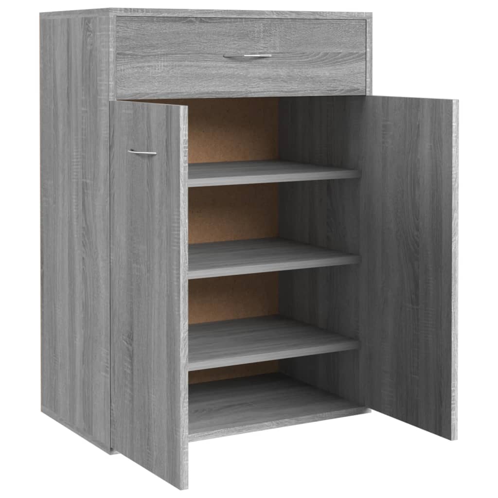 Shoe Cabinet Grey Sonoma 60x35x84 cm Engineered Wood - Bargainia.com - 