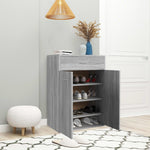 Shoe Cabinet Grey Sonoma 60x35x84 cm Engineered Wood - Bargainia.com - 