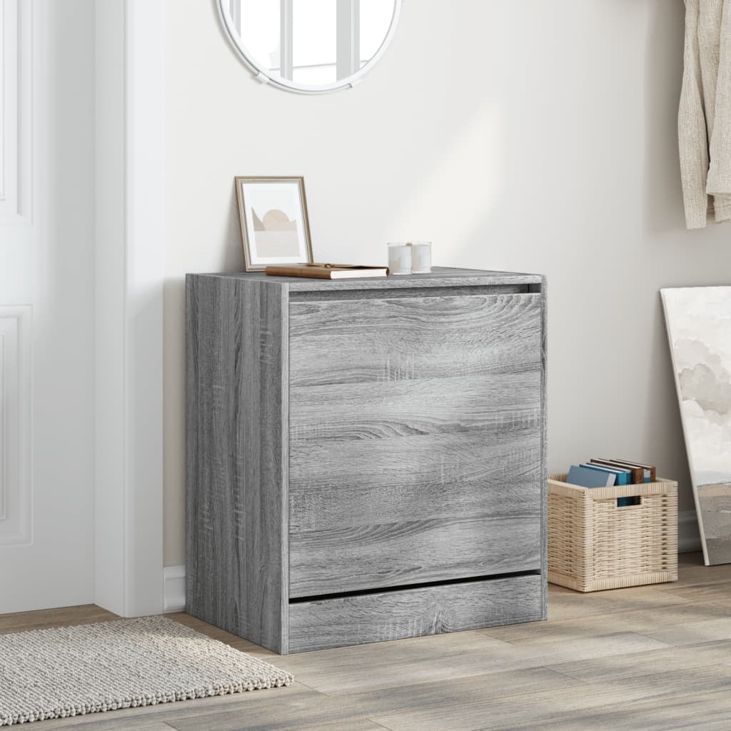 Shoe Cabinet Grey Sonoma 60x42x69 cm Engineered Wood - Bargainia.com - 