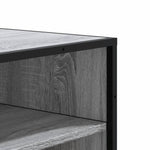 Shoe Cabinet Grey Sonoma 75x38x97.5 cm Engineered Wood and Metal - Bargainia.com - 