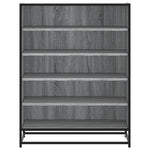 Shoe Cabinet Grey Sonoma 75x38x97.5 cm Engineered Wood and Metal - Bargainia.com - 