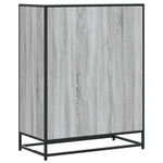Shoe Cabinet Grey Sonoma 75x38x97.5 cm Engineered Wood and Metal - Bargainia.com - 