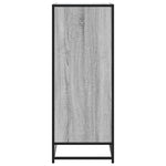 Shoe Cabinet Grey Sonoma 75x38x97.5 cm Engineered Wood and Metal - Bargainia.com - 
