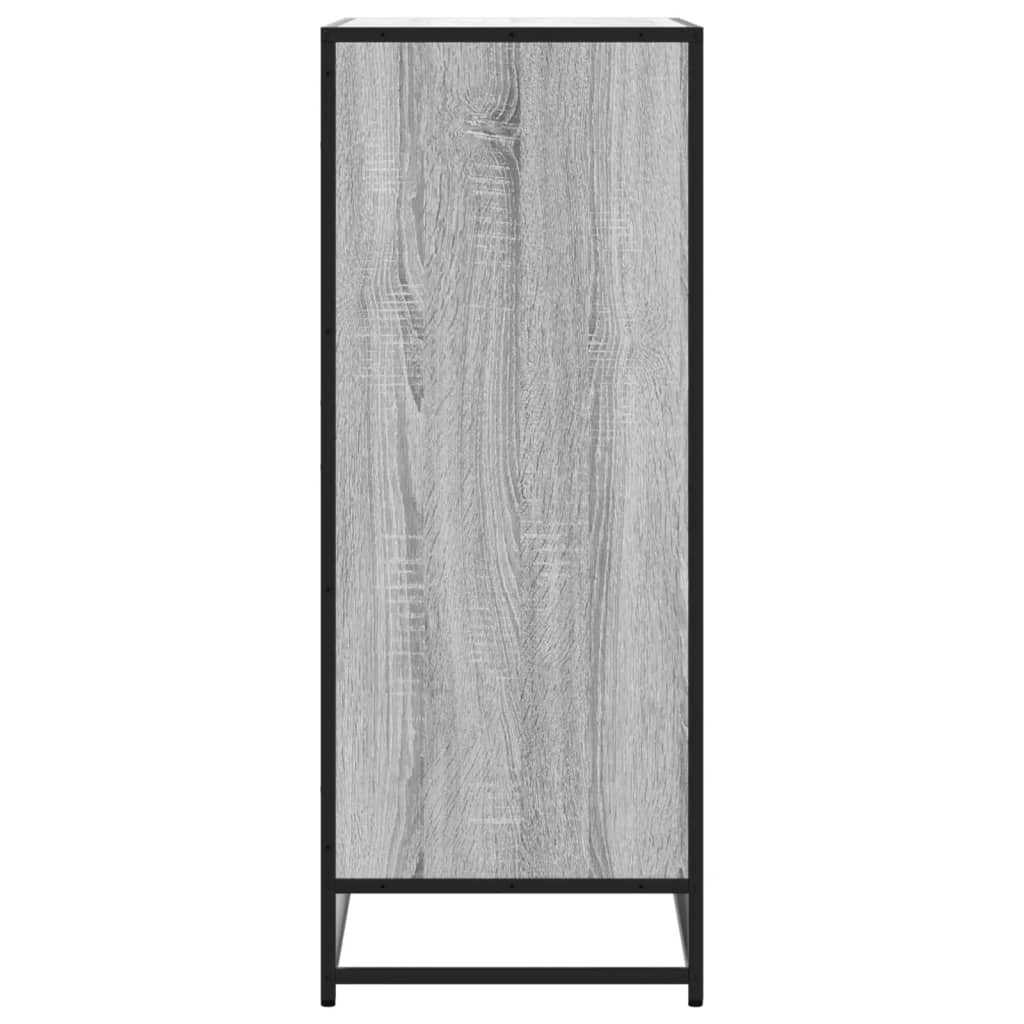 Shoe Cabinet Grey Sonoma 75x38x97.5 cm Engineered Wood and Metal - Bargainia.com - 