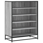 Shoe Cabinet Grey Sonoma 75x38x97.5 cm Engineered Wood and Metal - Bargainia.com - 