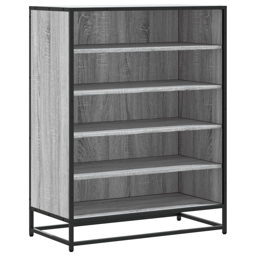 Shoe Cabinet Grey Sonoma 75x38x97.5 cm Engineered Wood and Metal - Bargainia.com - 