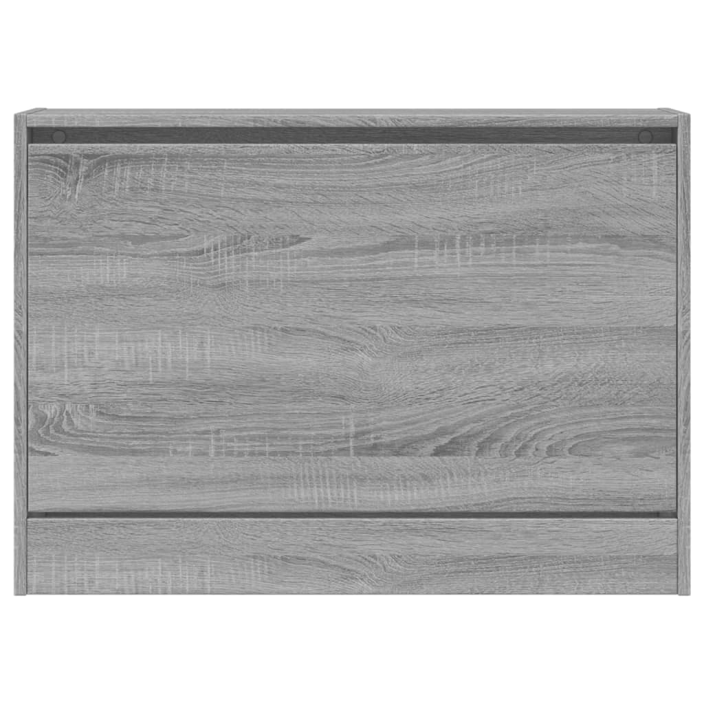 Shoe Cabinet Grey Sonoma 80x21x57 cm Engineered Wood - Bargainia.com - 