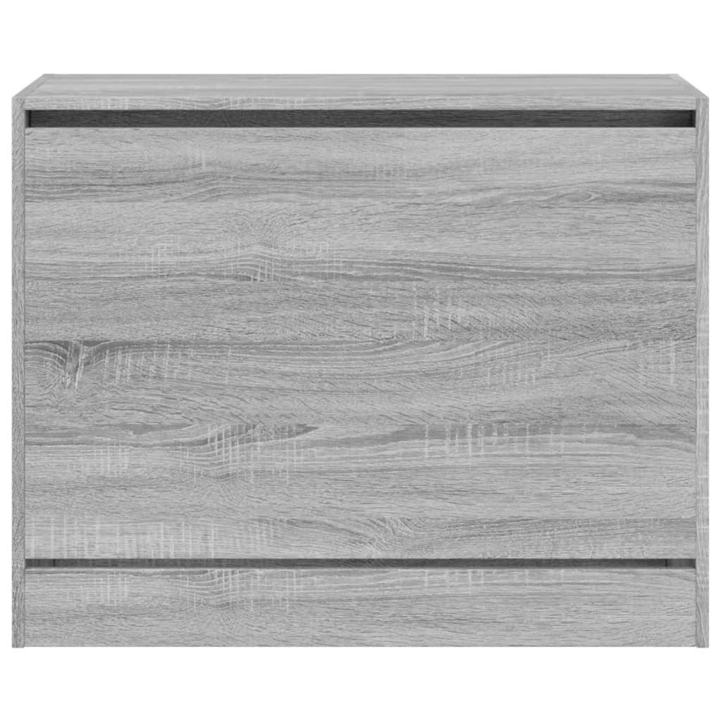 Shoe Cabinet Grey Sonoma 80x34x63 cm Engineered Wood - Bargainia.com - 