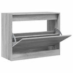 Shoe Cabinet Grey Sonoma 80x34x63 cm Engineered Wood - Bargainia.com - 