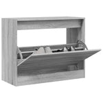 Shoe Cabinet Grey Sonoma 80x34x63 cm Engineered Wood - Bargainia.com - 