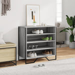Shoe Cabinet Grey Sonoma 80x38x78 cm Engineered Wood - Bargainia.com - 