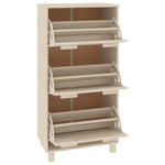 Shoe Cabinet HAMAR Honey Brown 59.5x35x117 cm Solid Wood Pine - Bargainia.com - 