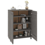 Shoe Cabinet HAMAR Light Grey 85x40x108 cm Solid Wood Pine - Bargainia.com - 