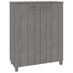 Shoe Cabinet HAMAR Light Grey 85x40x108 cm Solid Wood Pine - Bargainia.com - 