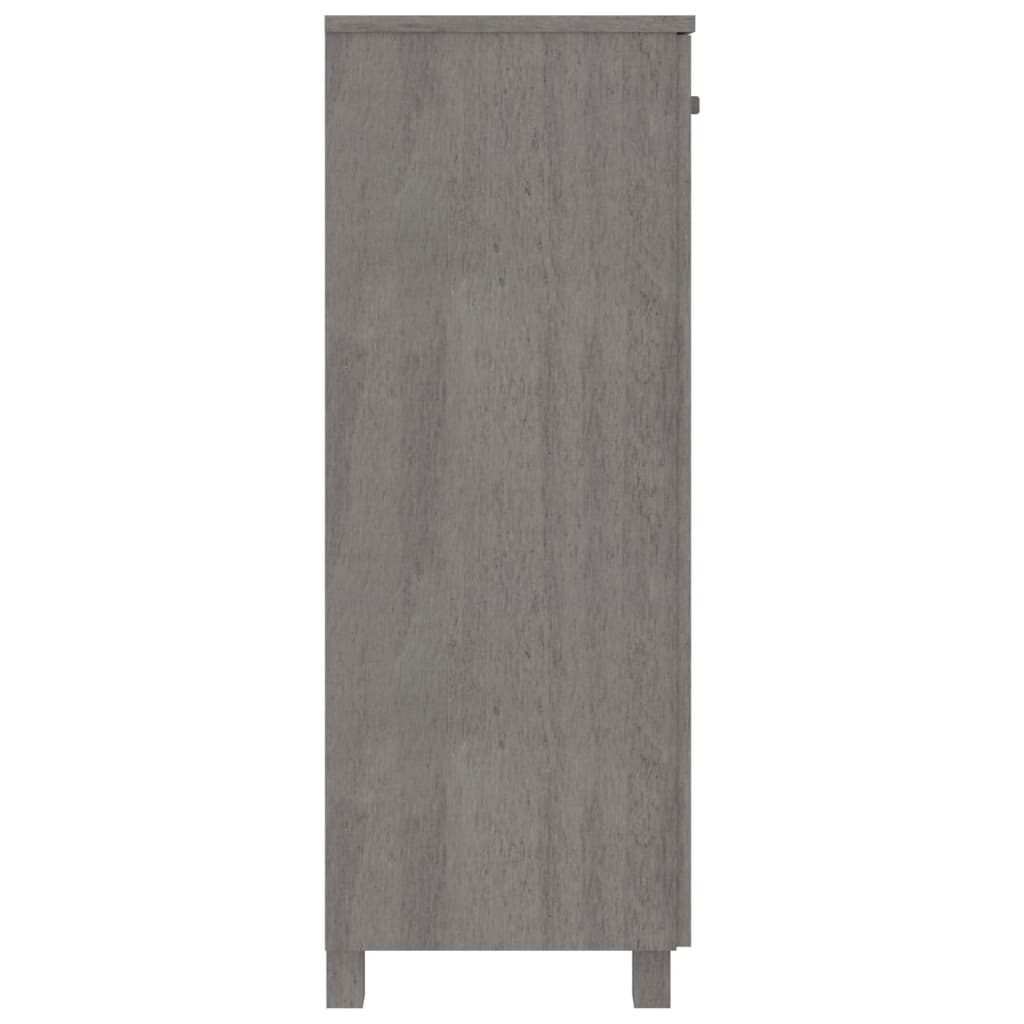 Shoe Cabinet HAMAR Light Grey 85x40x108 cm Solid Wood Pine - Bargainia.com - 