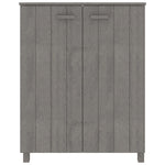 Shoe Cabinet HAMAR Light Grey 85x40x108 cm Solid Wood Pine - Bargainia.com - 