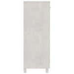 Shoe Cabinet HAMAR White 85x40x108 cm Solid Wood Pine - Bargainia.com - 