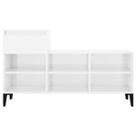 Shoe Cabinet High Gloss White 102x36x60 cm Engineered Wood - Bargainia.com - 
