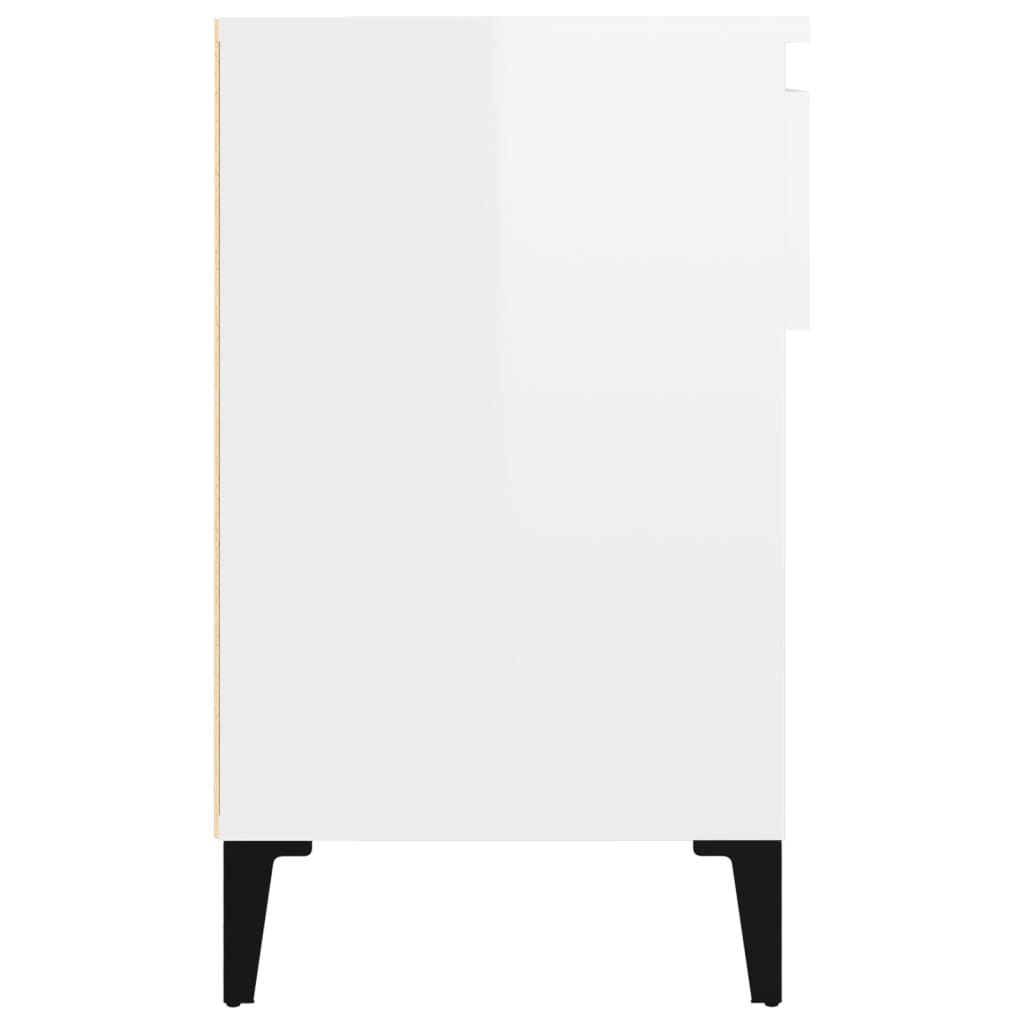 Shoe Cabinet High Gloss White 102x36x60 cm Engineered Wood - Bargainia.com - 
