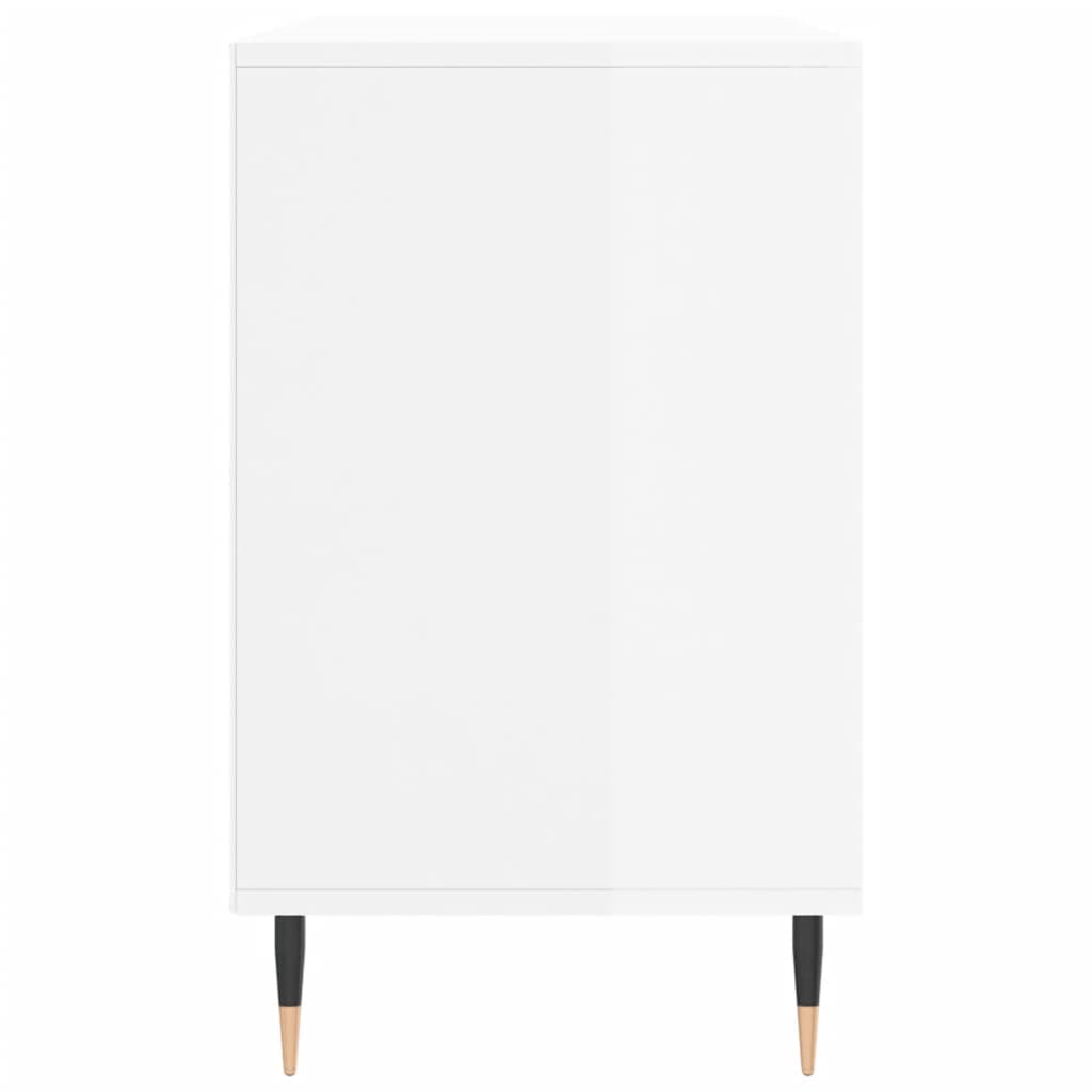 Shoe Cabinet High Gloss White 102x36x60 cm Engineered Wood - Bargainia.com - 