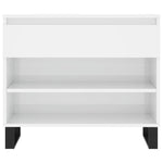 Shoe Cabinet High Gloss White 70x36x60 cm Engineered Wood - Bargainia.com - 