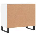 Shoe Cabinet High Gloss White 70x36x60 cm Engineered Wood - Bargainia.com - 