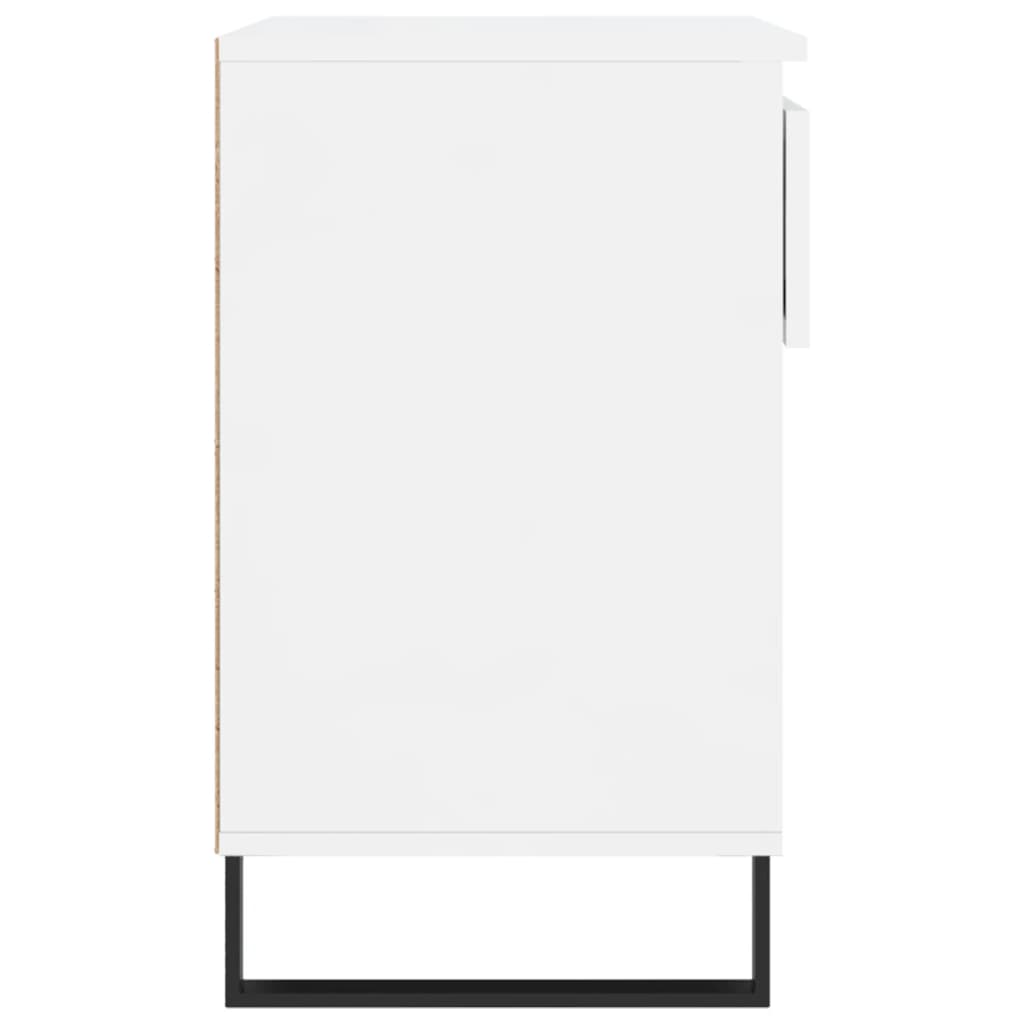 Shoe Cabinet High Gloss White 70x36x60 cm Engineered Wood - Bargainia.com - 