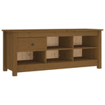 Shoe Cabinet Honey Brown 110x38x45.5 cm Solid Wood Pine - Bargainia.com - 